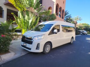 White Van Cabo Airport Travel Maxium Comfort Cabo Airport Shuttle