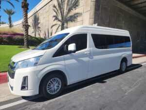 Cabo Airport Travel Van Happy Clients Inside